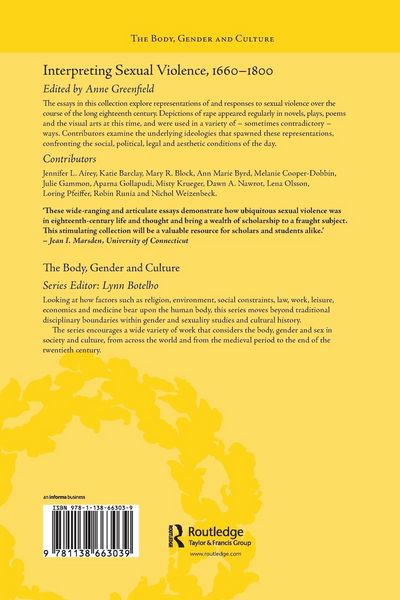 Produktbild: Interpreting Sexual Violence, 1660-1800