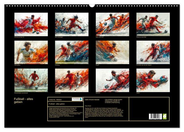 Produktbild: Fu&szlig;ball - alles geben (Wandkalender 2026 DIN A2 quer), CALVENDO Monatskalender