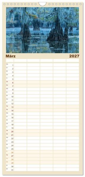 Produktbild: Familienplaner 2027 - Kraftpl&auml;tze der Indianer mit 5 Spalten (Wandkalender, 21 x 45 cm) CALVENDO