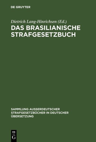 Produktbild: Das Brasilianische Strafgesetzbuch