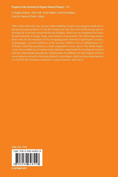 Produktbild: Progress in the Chemistry of Organic Natural Products 115