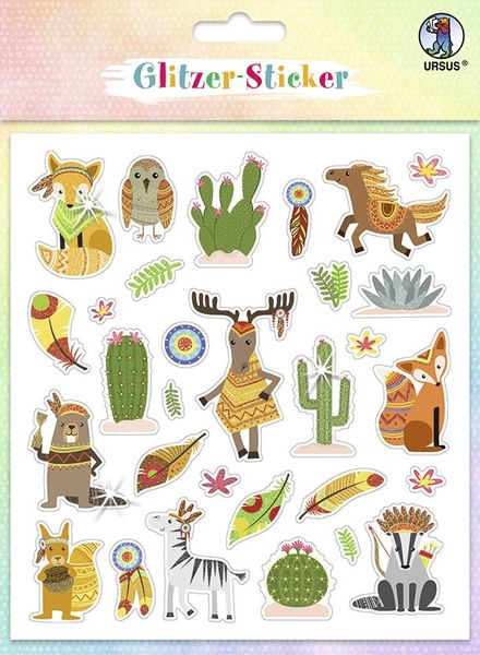 URSUS Dekorationsartikel Glitzer-Sticker Fun 04