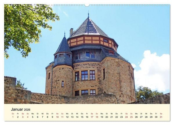 Produktbild: Sch&ouml;nes Alzey - Fachwerk, Wein und Rossmarktplatz (Wandkalender 2026 DIN A2 quer), CALVENDO Monatskalender