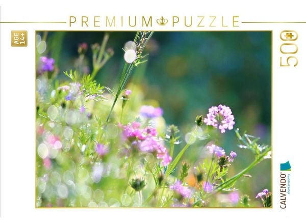 CALVENDO Puzzle Sommerwiese im Sommerlicht | 500 Teile Lege-Größe 48 × 36 cm Foto-Puzzle für Erwachsene