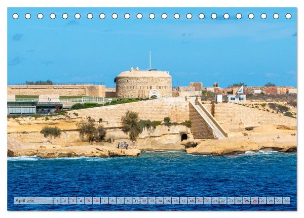 Produktbild: Malta - Wo Geschichte lebendig ist (Tischkalender 2026 DIN A5 quer), CALVENDO Monatskalender