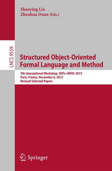 Produktbild: Structured Object-Oriented Formal Language and Method