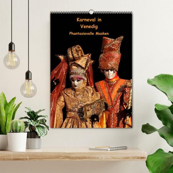 Produktbild: Karneval in Venedig - Phantasievolle Masken (Wandkalender 2026 DIN A2 hoch), CALVENDO Monatskalender