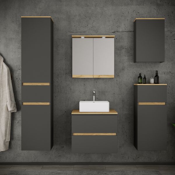 Produktbild: 3 tlg. Badm&ouml;bel-Set mit Waschbecken Cosila-A 61 cm