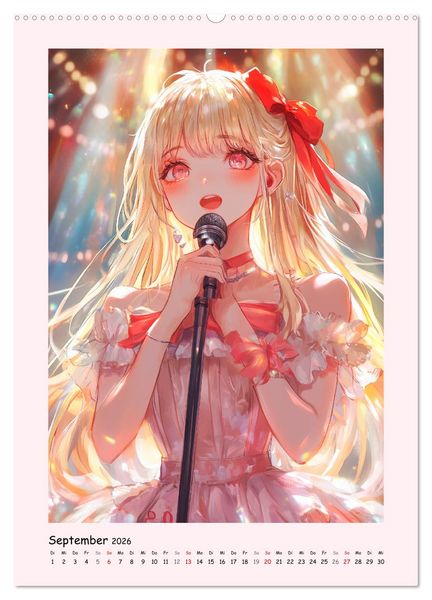 Produktbild: Manga Party-Girls. Singende und tanzende Stars (Wandkalender 2026 DIN A2 hoch), CALVENDO Monatskalender