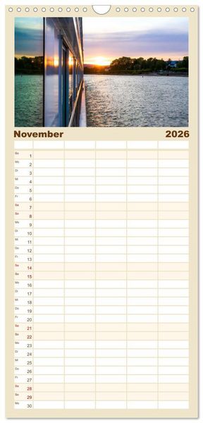 Produktbild: Familienplaner 2026 - Eine Kreuzfahrt auf dem Rhein mit 5 Spalten (Wandkalender, 21 x 45 cm) CALVENDO