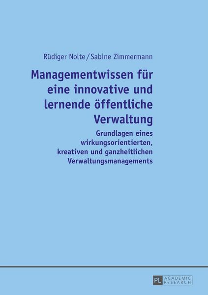 Produktbild: Managementwissen f&uuml;r eine innovative und lernende &ouml;ffentliche Verwaltung