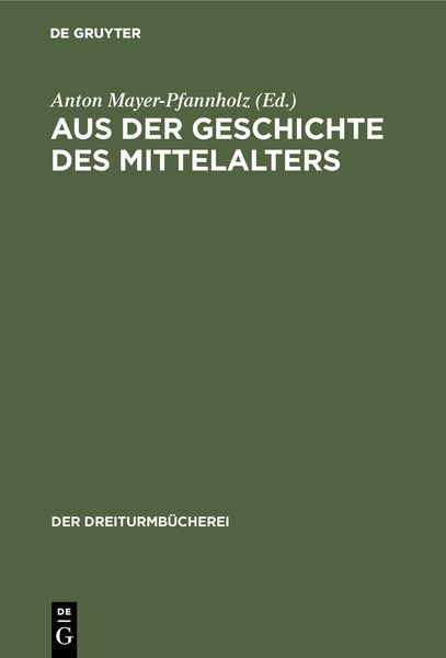 Produktbild: Aus der Geschichte des Mittelalters
