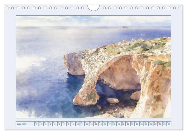 Produktbild: Malta - Perle im s&uuml;dlichen Mittelmeer (Wandkalender 2026 DIN A4 quer), CALVENDO Monatskalender