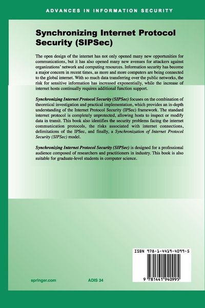 Produktbild: Synchronizing Internet Protocol Security (SIPSec)