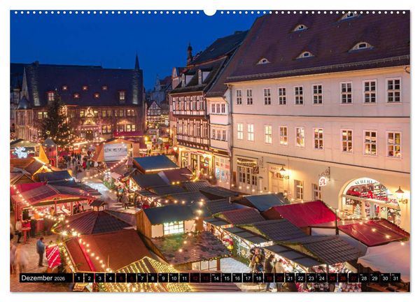 Produktbild: Fachwerkstadt Quedlinburg (Wandkalender 2026 DIN A2 quer), CALVENDO Monatskalender