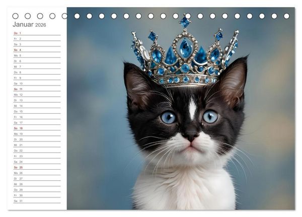 Produktbild: Herzensk&ouml;nige - KI Geburtstagskalender f&uuml;r unsere Bediensteten (Tischkalender 2026 DIN A5 quer), CALVENDO Monatskalender