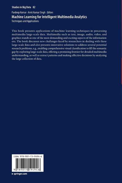 Produktbild: Machine Learning for Intelligent Multimedia Analytics