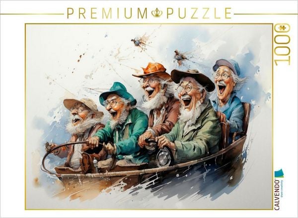 Produktbild: CALVENDO Puzzle Lustige Rentner - Achterbahnsause | 1000 Teile Lege-Gr&ouml;&szlig;e 64x48cm Foto-Puzzle f&uuml;r gl&uuml;ckliche Stunden