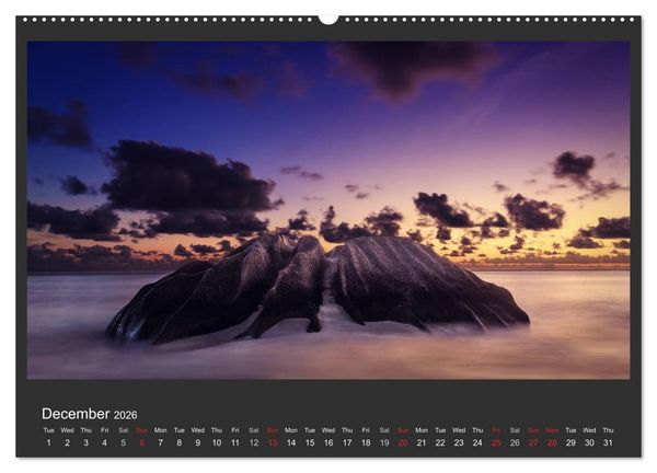 Produktbild: Seychelles Dream beaches in paradise (High Quality Premium Wall Calendar 2026 DIN A2 landscape),CALVENDO 12 Month Wall Calendar
