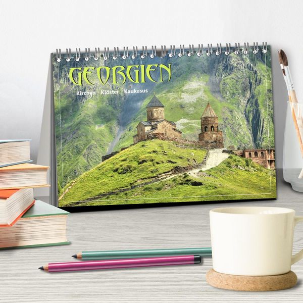 Produktbild: Georgien - Kirchen Kl&ouml;ster Kaukasus (Tischkalender 2026 DIN A5 quer), CALVENDO Monatskalender