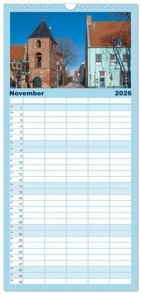 Produktbild: Familienplaner 2026 - Greetsiel in Ostfriesland mit 5 Spalten (Wandkalender, 21 x 45 cm) CALVENDO