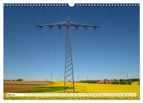 Produktbild: Strommasten - Wege des Stroms (Wandkalender 2026 DIN A3 quer), CALVENDO Monatskalender