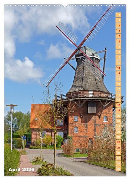 Produktbild: Deutschlands historische Windm&uuml;hlen (Wandkalender 2026 DIN A2 hoch), CALVENDO Monatskalender