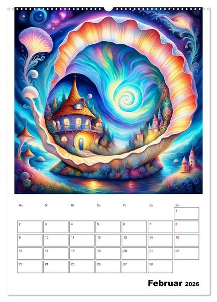Produktbild: Zauberhafte Muschelh&auml;user (Wandkalender 2026 DIN A2 hoch), CALVENDO Monatskalender