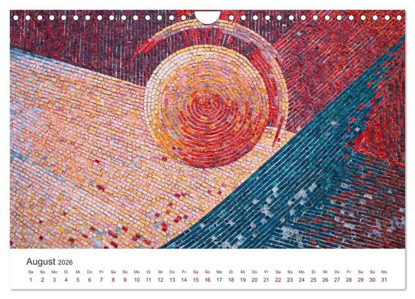 Produktbild: Kunstvolle Mosaike (Wandkalender 2026 DIN A4 quer), CALVENDO Monatskalender