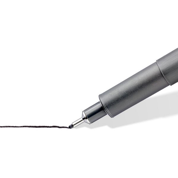 Produktbild: STAEDTLER pigment liner 308 Fineliner, 3er Set (0.3, 0.5, 0.7), 1 Radierer + 1 Spitzer, 308 SBK3P