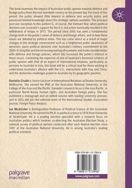 Produktbild: Australian Public Opinion, Defence and Foreign Policy