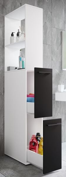 Produktbild: Holz Badm&ouml;bel Nischenschrank Schublade Sadilo XL