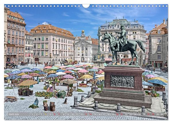 Produktbild: Wien um das Jahr 1900 - Fotos neu restauriert und koloriert (Wandkalender 2026 DIN A3 quer), CALVENDO Monatskalender