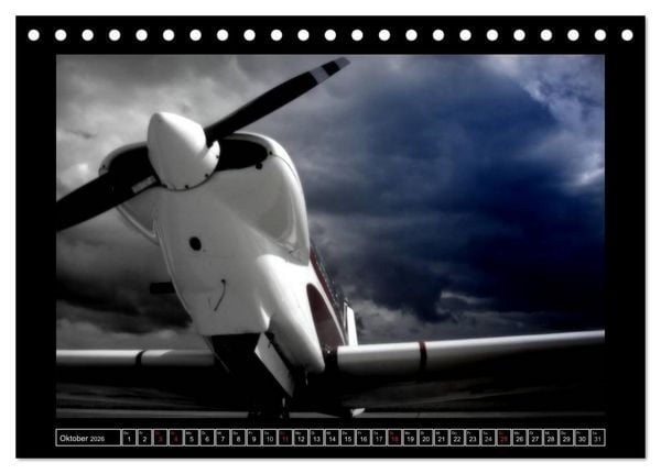Produktbild: Farbe rund ums Flugzeug! (Tischkalender 2026 DIN A5 quer), CALVENDO Monatskalender