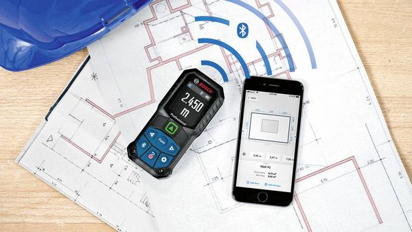 Produktbild: Bosch Professional GLM 50-27 CG Laser-Entfernungsmesser Bluetooth, Dokumentations-App, Stativadapter 6.3 mm (1/4") 50 m