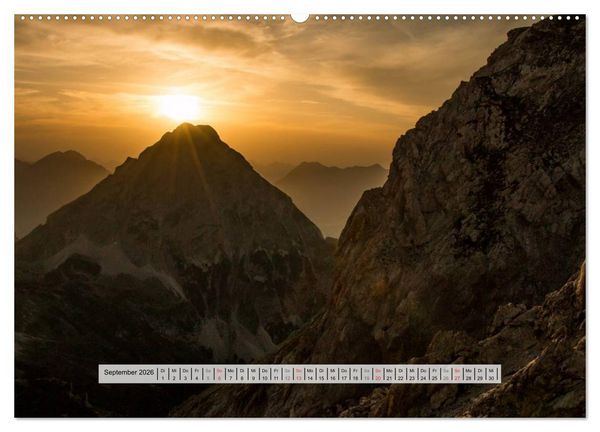 Produktbild: Berge im Licht der Sonne (hochwertiger Premium Wandkalender 2026 DIN A2 quer), Kunstdruck in Hochglanz