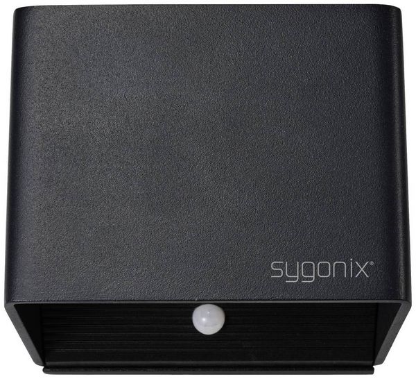 Produktbild: Sygonix SY-6053268 LED-Wandleuchte mit Bewegungsmelder LED LED fest eingebaut 2W Schwarz
