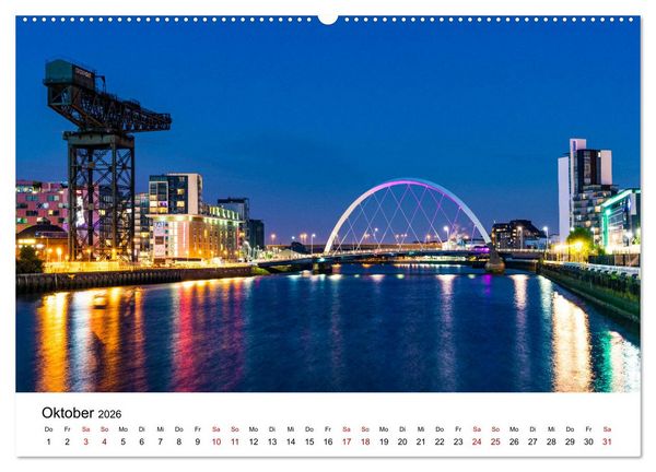 Produktbild: Faszination Glasgow (Wandkalender 2026 DIN A2 quer), CALVENDO Monatskalender