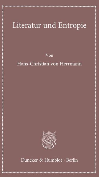 Produktbild: Literatur und Entropie.