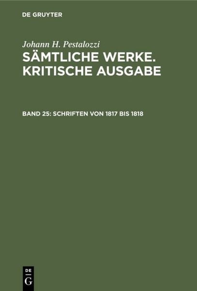 Produktbild: Schriften von 1817 bis 1818