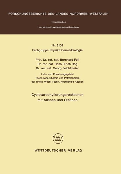 Produktbild: Cyclocarbonylierungsreaktionen mit Alkinen und Olefinen