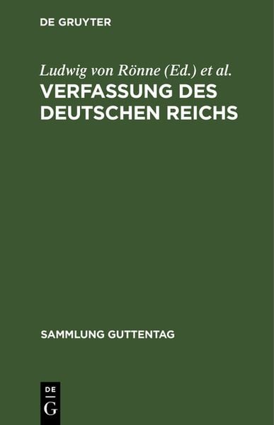 Produktbild: Verfassung des Deutschen Reichs