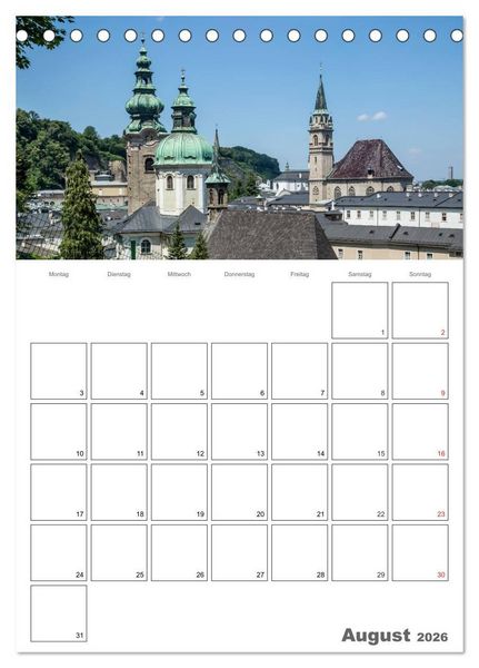 Produktbild: Bezauberndes SALZBURG / Terminplaner (Tischkalender 2026 DIN A5 hoch), CALVENDO Monatskalender