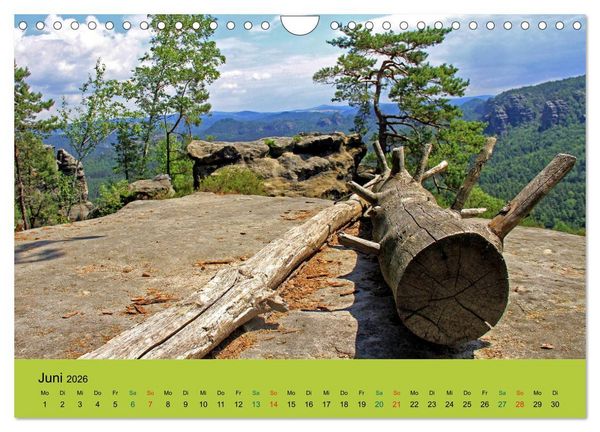 Produktbild: Im Elbsandstein - S&auml;chsisch-b&ouml;hmische Schweiz (Wandkalender 2026 DIN A4 quer), CALVENDO Monatskalender
