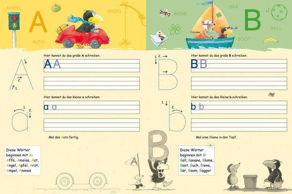Der kleine Rabe Socke: Buchstaben schreiben mit dem kleinen Raben Socke