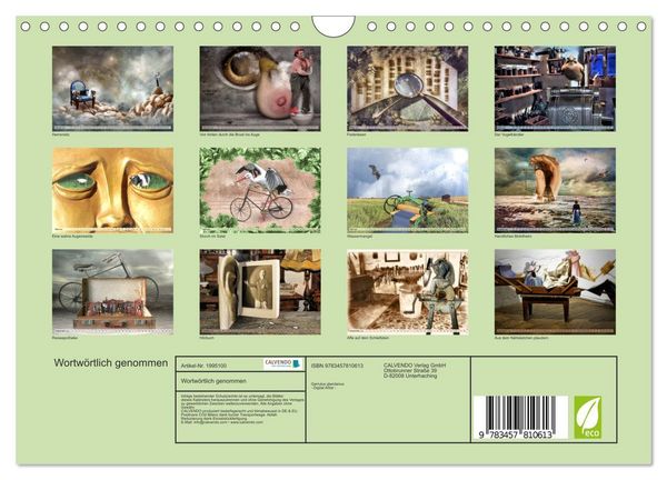 Produktbild: Wortw&ouml;rtlich genommen (Wandkalender 2026 DIN A4 quer), CALVENDO Monatskalender