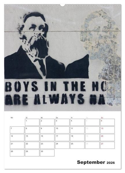 Produktbild: STENCIL ART 2026 - Schablonen Graffiti an H&auml;userfassaden / Planer (Wandkalender 2026 DIN A2 hoch), CALVENDO Monatskalender