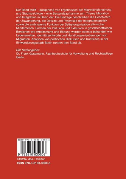 Produktbild: Migration und Integration in Berlin