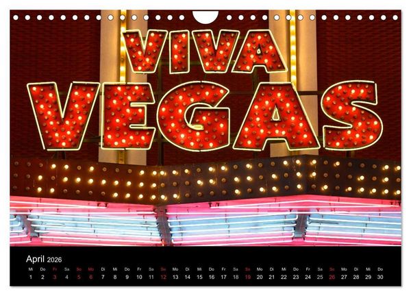 Produktbild: Las Vegas (Wandkalender 2026 DIN A4 quer), CALVENDO Monatskalender