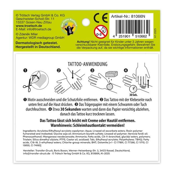 Produktbild: Tr&ouml;tsch Der kleine Maulwurf Tattoos